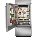 KitchenAid 36-inch, 20.9 cu.ft. Built-in Bottom Freezer Refrigerator with Internal Ice Maker KBBL306ESS