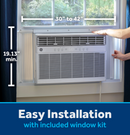 GE® 11,000 BTU Smart Heat/Cool with Heat Pump Electronic Window Air Conditioner for Large Rooms up to 550 sq. ft. (AWGP12WWF) (AWGP12WWF)
