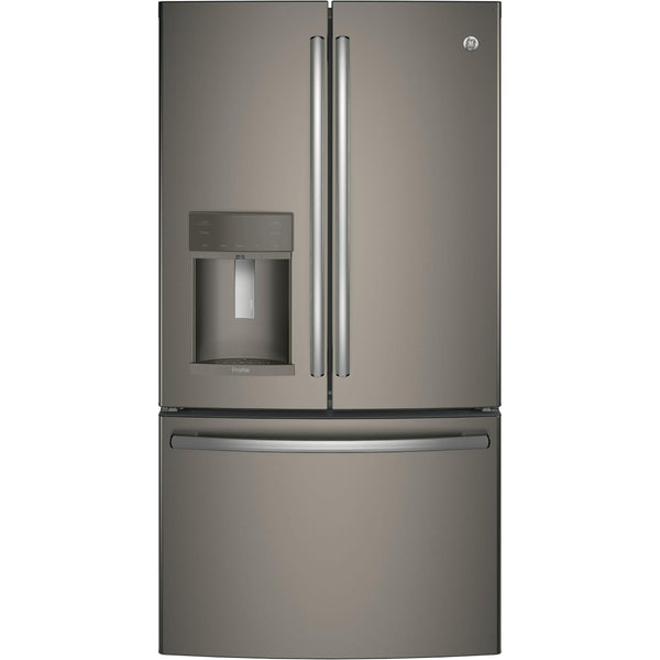 GE Profile 36-inch, 27.8 cu. ft. French 3-Door Refrigerator with Ice and Water PFE28KMKES IMAGE 1