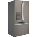 GE Profile 36-inch, 27.8 cu. ft. French 3-Door Refrigerator with Ice and Water PFE28KMKES IMAGE 2