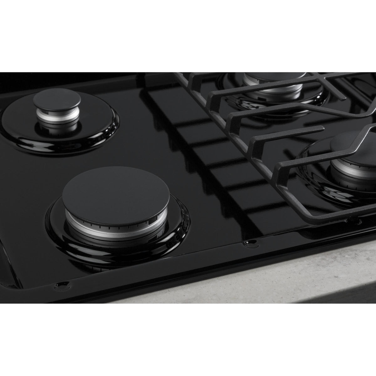 GE retailer gas cooktop black