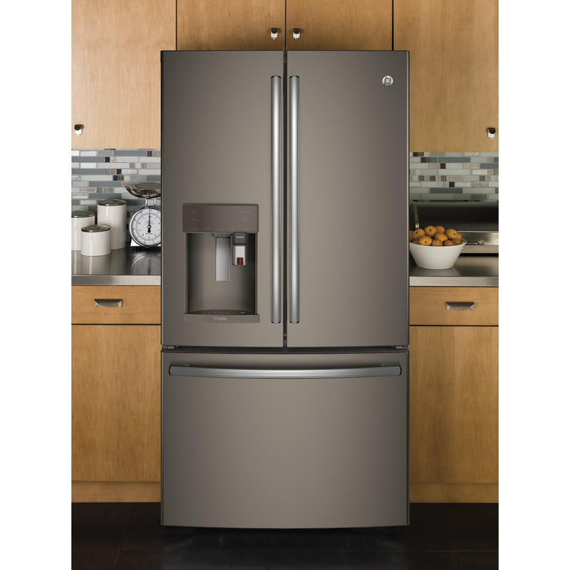 GE Profile 36-inch, 27.8 cu.ft. Freestanding French 3-Door Refrigerator with Keurig® K-Cup® Brewing System PFE28PMKES IMAGE 11