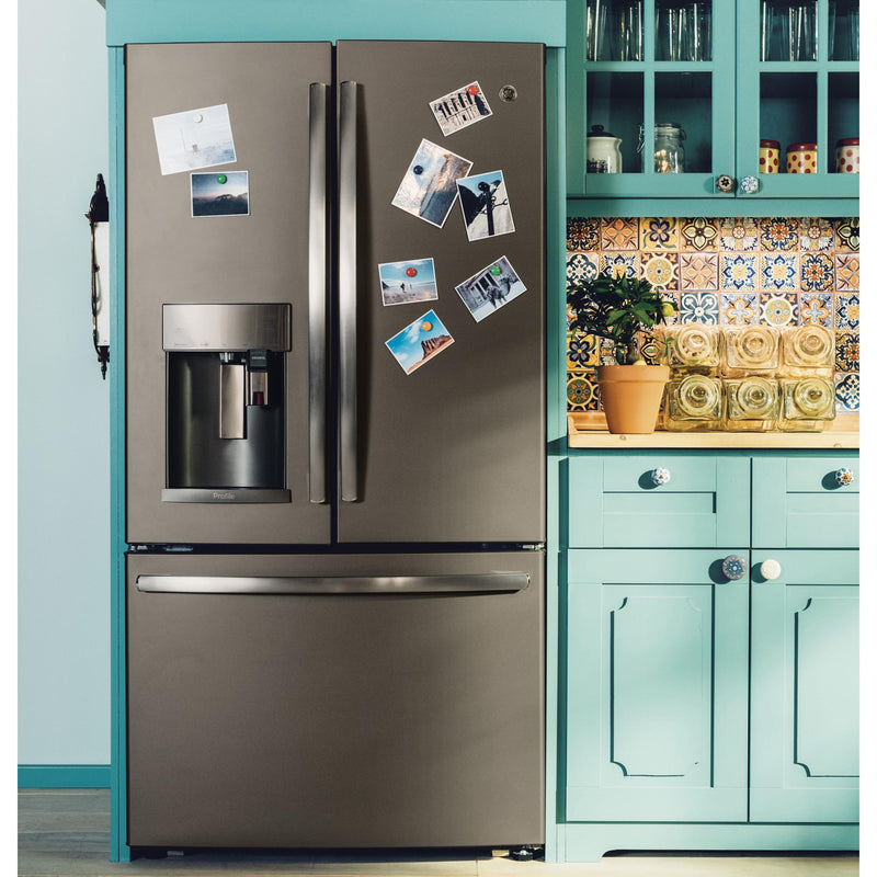 GE Profile 36-inch, 27.8 cu.ft. Freestanding French 3-Door Refrigerator with Keurig® K-Cup® Brewing System PFE28PMKES IMAGE 19