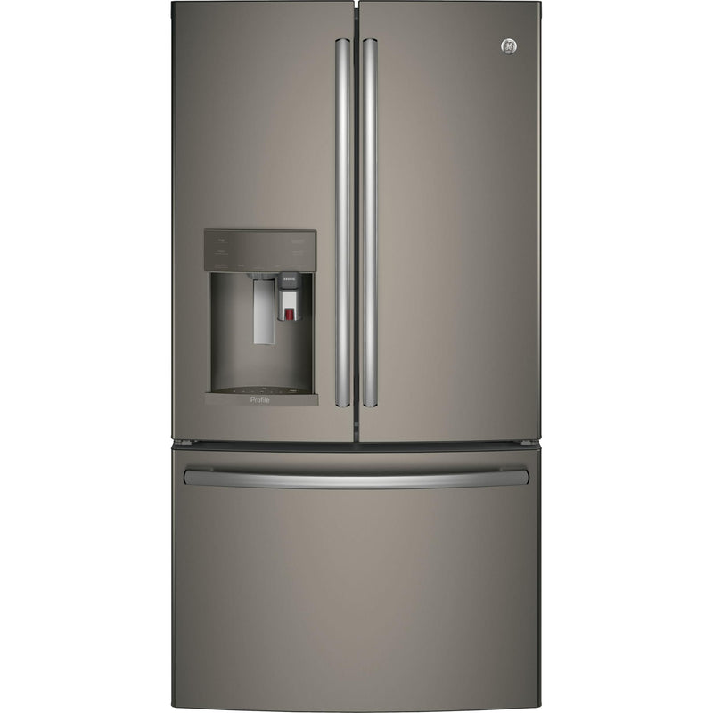 GE Profile 36-inch, 27.8 cu.ft. Freestanding French 3-Door Refrigerator with Keurig® K-Cup® Brewing System PFE28PMKES IMAGE 1