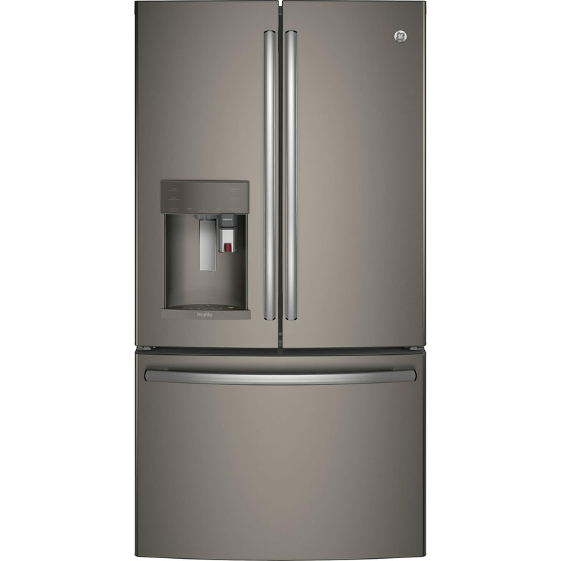 GE Profile 36-inch, 22.2 cu.ft. Counter-Depth French 3-Door Refrigerator with Keurig® K-Cup® Brewing System PYE22PMKES IMAGE 1