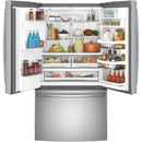 GE Profile 36-inch, 22.2 cu.ft. Counter-Depth French 3-Door Refrigerator with Keurig® K-Cup® Brewing System PYE22PSKSS IMAGE 3