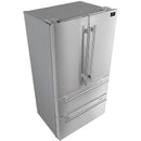 Forno 36-inch, 19.2 cu.ft. Counter-Depth French 4-Door Refrigerator with Internal Ice Maker FFRBI1820-36S