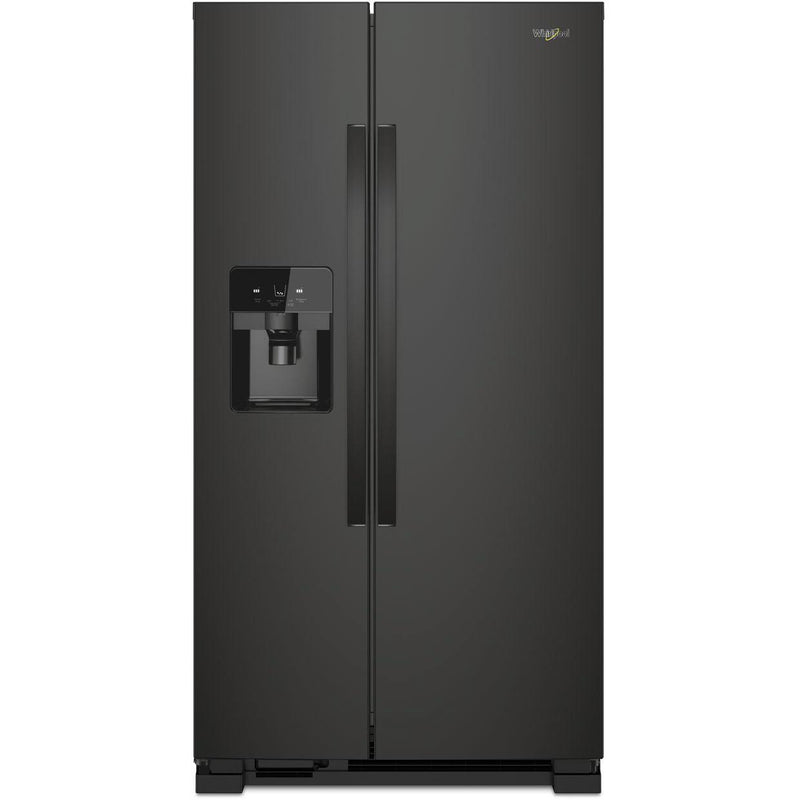 Whirlpool 36-inch, 24.5 cu. ft. Side-by-Side Freestanding Refrigerator with Exterior Ice and Water Dispenser with EveryDrop™ Water Filtration WRS555SIHB IMAGE 1