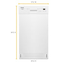 Whirlpool 18-inch Built-in Dishwasher with Stainless Steel Tub WDF518SAHWWDF518SAHW