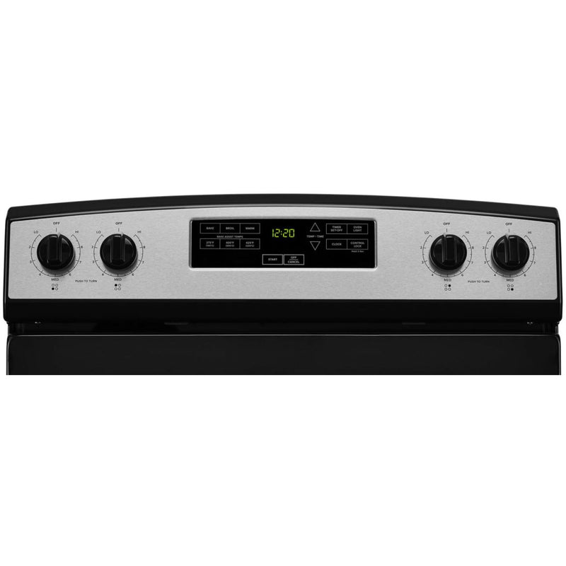 Amana 30-inch Freestanding Electric Range with Temp Assure™ Cooking System AER6303MMS