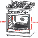 Forno Lazio 30" Freestanding Gas Range FFSGS6276-30FFSGS627630