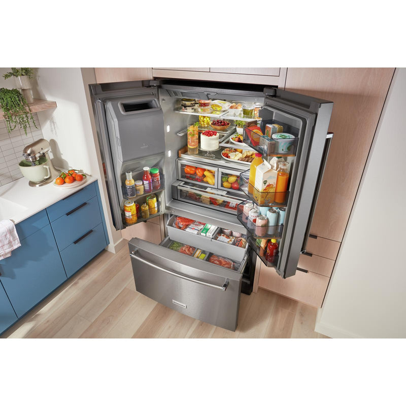 KitchenAid French 3-Door Refrigerator with External Water and Ice Dispensing System KRFF577KPS (KRFF577KPS)