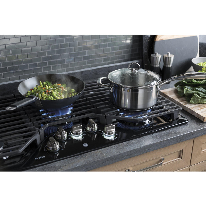 GE Profile 36-inch Built-In Gas Cooktop with MAX Burner System PGP7036DLBB IMAGE 6