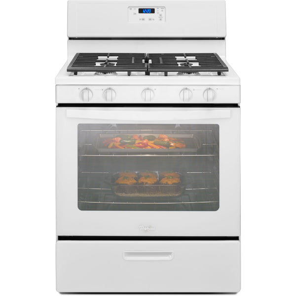 Whirlpool 30-inch Freestanding Gas Range with AccuSimmer® Burner WFG505M0BW IMAGE 1