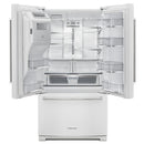 KitchenAid 36-inch, 26.8 cu. ft. Freestanding French Door 3-Door Refrigerator with Exterior Ice and Water Dispensing System KRFF507HWH IMAGE 2