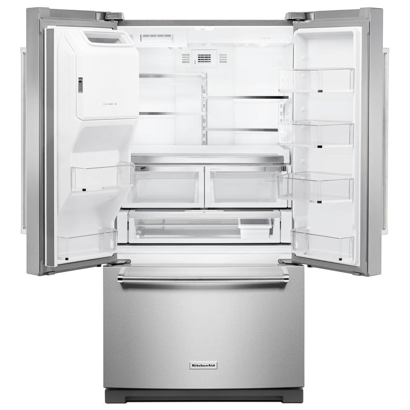 36″ KitchenAid KRFF507HPS 26.8 cu.ft. French Door Refrigerator – Appliances  TV Outlet