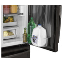 GE Profile 36-inch, 22.1 cu.ft. Counter-Depth French 3-Door Refrigerator with External Water and Ice Dispensing System PYD22KBLTS