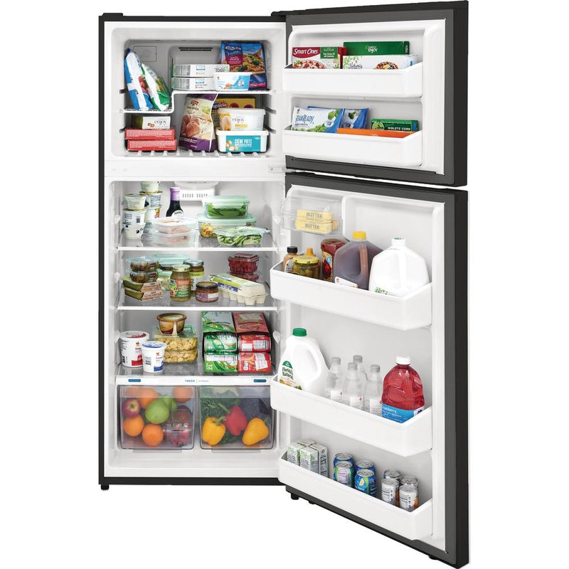 Frigidaire 28-inch, 17.6 cu.ft. Freestanding Top Freezer Refrigerator with LED Lighting FFHT1822UB