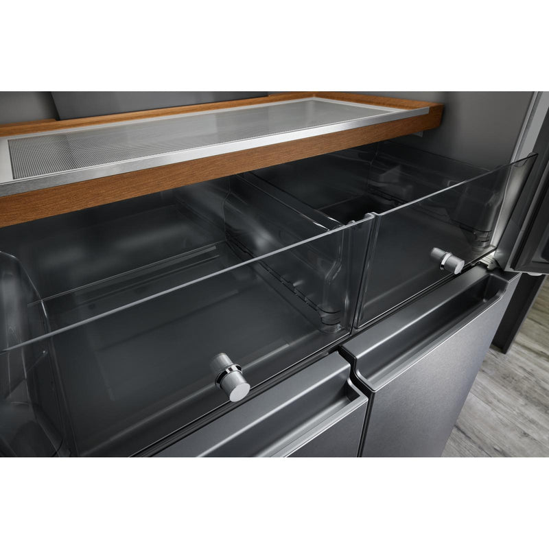 KitchenAid 36-inch, 19.4 cu. ft. Counter-Depth 4-Door Refrigerator with PrintShield™ Finish KRQC506MPS (KRQC506MPS)