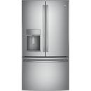 GE Profile 36-inch, 22.1 cu.ft. Counter-Depth French 3-Door Refrigerator with External Water and Ice Dispensing System PYD22KSLSSPYD22KSLSS