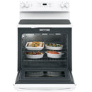 GE 30-inch Freestanding Electric Range with Self-Clean Oven JB645DK (White)JB645DKWW