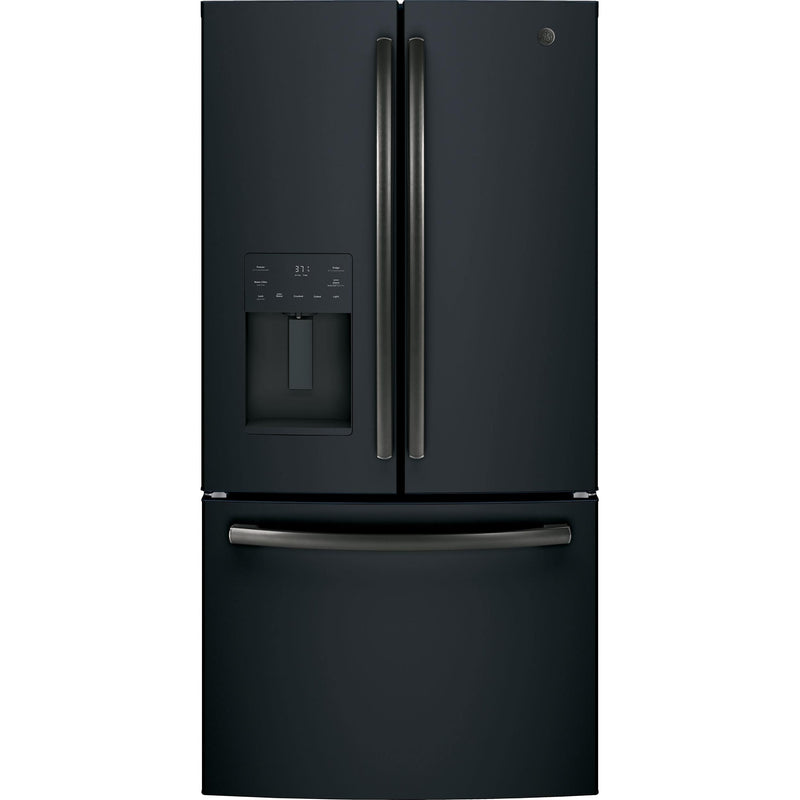 GE 36-inch, 25.6 cu.ft. Freestanding French 3-Door Refrigerator with Multiflow Air System GFE26JEMDS IMAGE 1