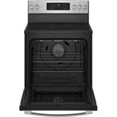 GE Profile 30-inch Freestanding Electric Range with Convection Technology PB900YVFS