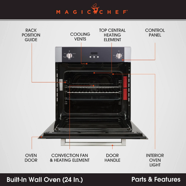 Magic Chef 24 Inch Built In Wall Oven (MCSWOE24S)