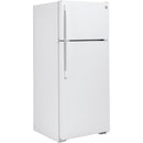 GE 28-inch, 17.5 cu.ft. Freestanding Top Freezer Refrigerator with LED Lighting GTS18GTNRWWGTS18GTNRWW
