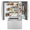 GE Profile 36-inch, 22.1 cu.ft. Counter-Depth French 3-Door Refrigerator with External Water and Ice Dispensing System PYD22KYNFSPYD22KYNFS