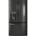 GE Profile 36-inch, 22.2 cu.ft. Counter-Depth French 3-Door Refrigerator with Water and Ice Dispensing System PYE22KBLTS
