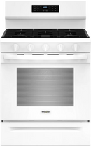 Whirlpool 30-inch Gas Range with Air Cooking Technology, No Preheat Air Fry and Air Baking and Self Clean (White) (WFGS5030RW)