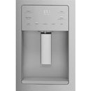 GE 33-inch, 23.6 cu.ft. Freestanding French 3-Door Refrigerator with External Water and Ice Dispensing System GFE24JYKFSGFE24JYKFS