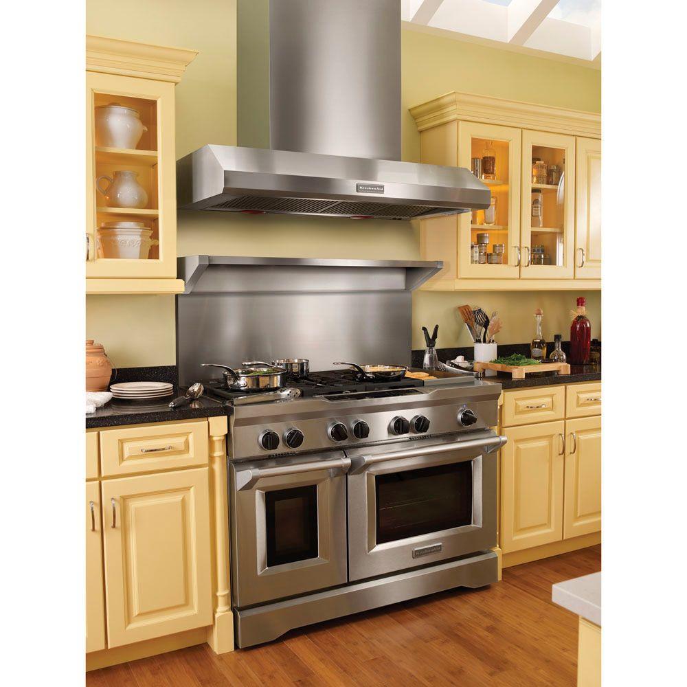 KitchenAid 48-inch Freestanding Dual-Fuel Range with Even-Heat™ KDRS48