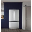 GE 36-inch, 23.1 cu.ft. Counter-Depth French 3-Door Refrigerator with Interior Ice Maker GWE23GYNFSGWE23GYNFS