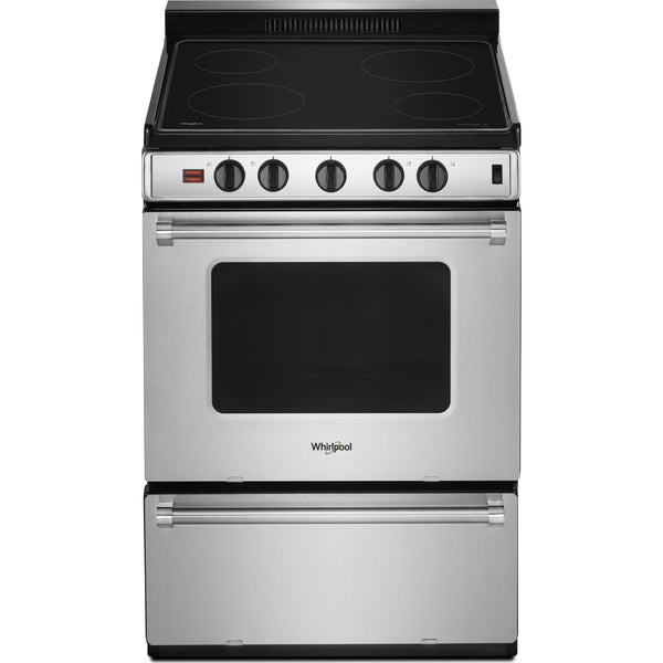 Whirlpool 24-inch Freestanding Electric Range with Upswept SpillGuard™ Cooktop WFE500M4HS IMAGE 1