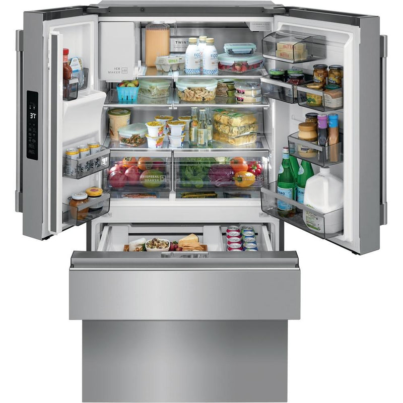 Frigidaire Professional 36-inch, 21.8 cu.ft. Counter-Depth French 4-Door Refrigerator with External Water and Ice System PRMC2285AF