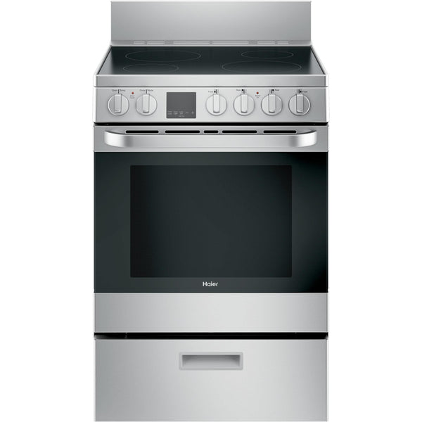 Haier 24-inch Freestanding Electric Range with Convection Technology QAS740RMSS IMAGE 1