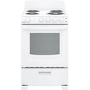 Hotpoint 24-inch Freestanding Electric Range with Front Controls RAS300DMWW IMAGE 1
