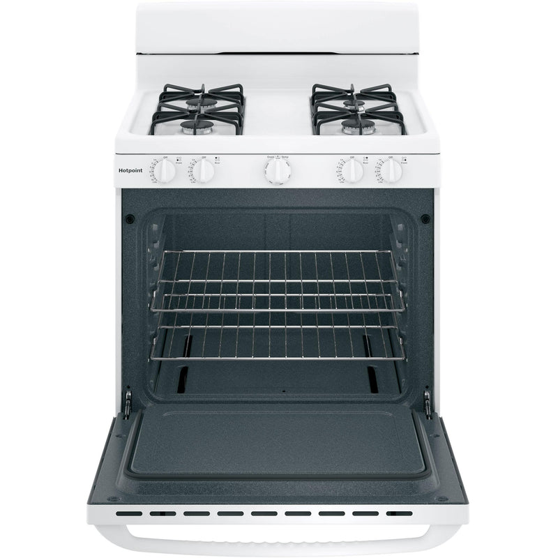 Hotpoint 30-inch Freestanding Gas Range RGBS300DMWW IMAGE 4