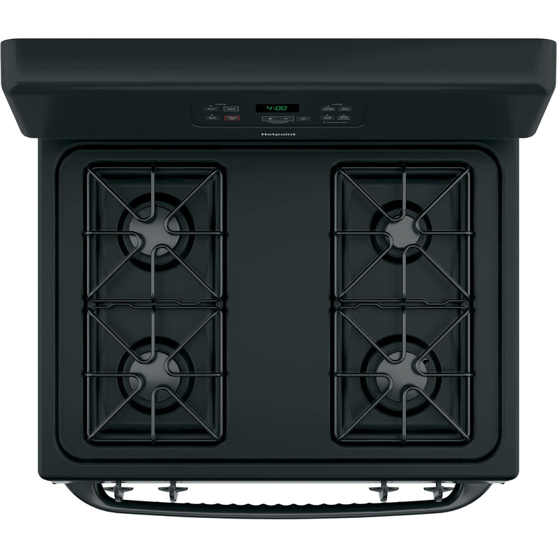 Hotpoint 30-inch Freestanding Gas Range RGBS400DMBB IMAGE 3