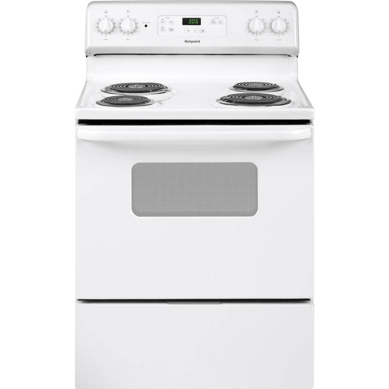 Hotpoint 30-inch Freestanding Electric Range RBS360DMWW IMAGE 1