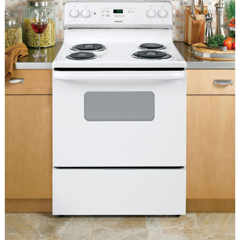 Hotpoint 30-inch Freestanding Electric Range RBS360DMWW IMAGE 6