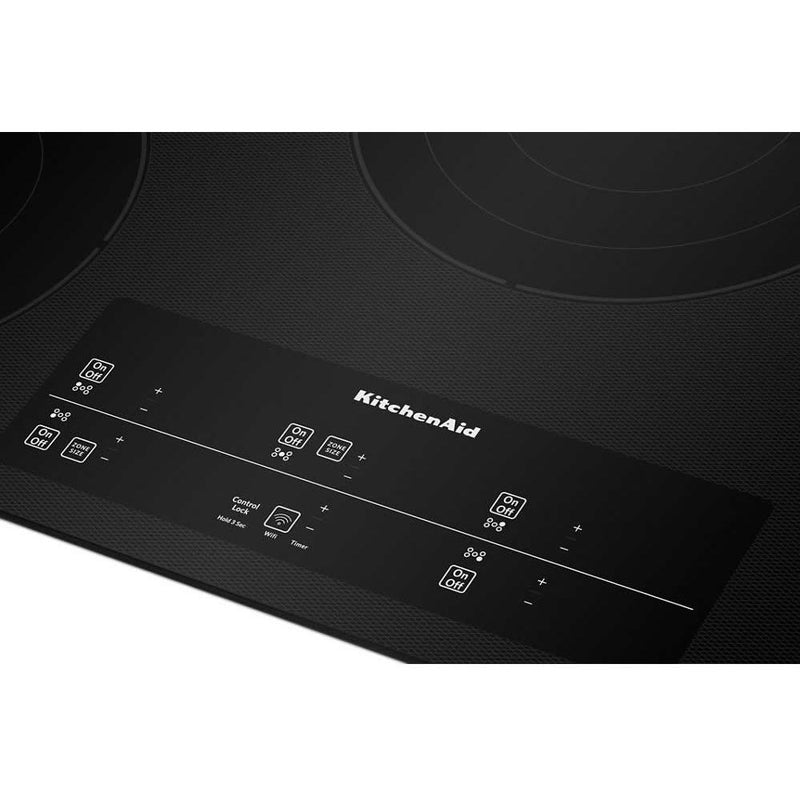 KitchenAid 36-inch Built-in Electric Cooktop with Even-Heat™ UltraPower™ Element KCES956HBL IMAGE 2