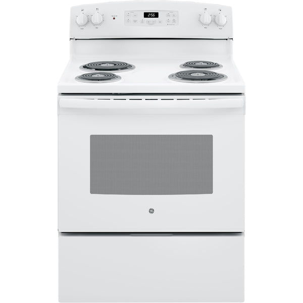 GE 30-inch Freestanding Electric Range JB256DMWW IMAGE 1