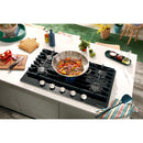 KitchenAid 36-inch Built-in Gas Cooktop with 5 Burners KCGG536PBL (KCGG536PBL)
