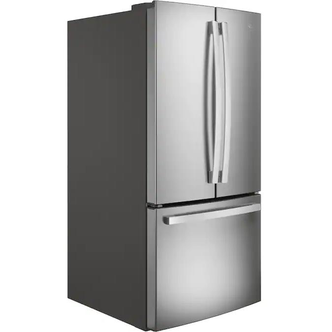 GE 33-inch, 24.8 cu. ft. French 3-Door Refrigerator with Internal Water Dispenser GNE25JYKFS