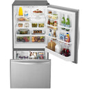 Whirlpool 30-inch, 18.7 cu. ft. Bottom Freezer Refrigerator with Ice WRB329DMBM (Stainless Steel)WRB329DMBM