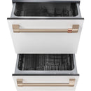Caf? 24-inch, Built-in Dishwasher (Matte White/Brushed Bronze) CDD420P4TW2 (CDD420P4TW2)