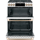 Café 30-inch Slide-in Gas Double Oven Range with Convection Technology CGS750P4MW2 IMAGE 5
